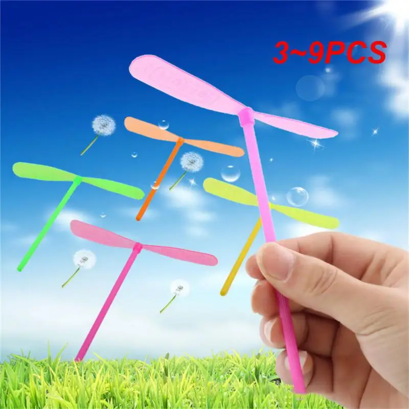 3~9PCS Wind Power Outdoor Windmill Windmill For Garden Garden Toys Metal Windmill Wood Windmill Wind Powered