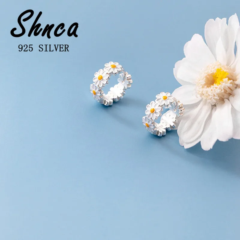 

Nature Fresh Style New 925 Sterling Silver Daisy Flower Earrings For Women Girl Sterling-Silver-Jewelry Anti-Allergy Gift LE067