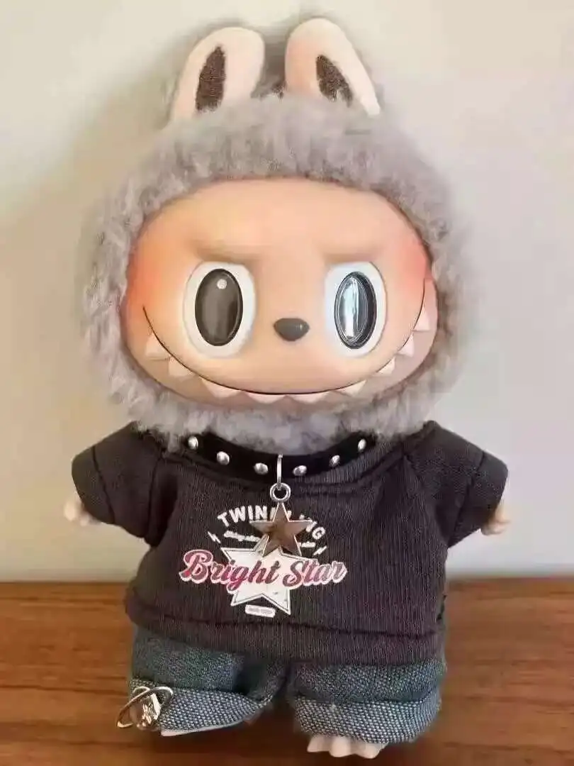 17cm Labubu 인형 옷 락 시리즈 Labubu 옷 인형 세트 속성 없음 면 인형 인형 옷