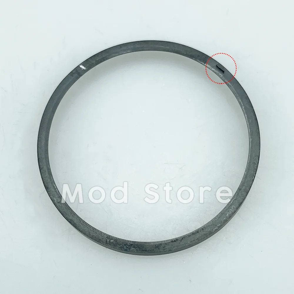 SKX007 SKX009 SRPD Metal Chapter Ring Matte Black Finish Numerals Style with Markers Stainless Steel