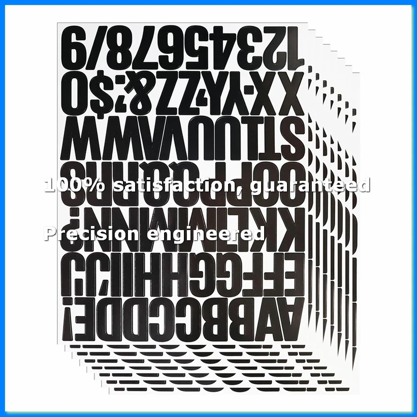 8 Sheets 1.5 Inch Letter Number Stickers,576 Pieces Adhesive Alphabet Sticker Letters Decals for Scrapbooking Black-AC17