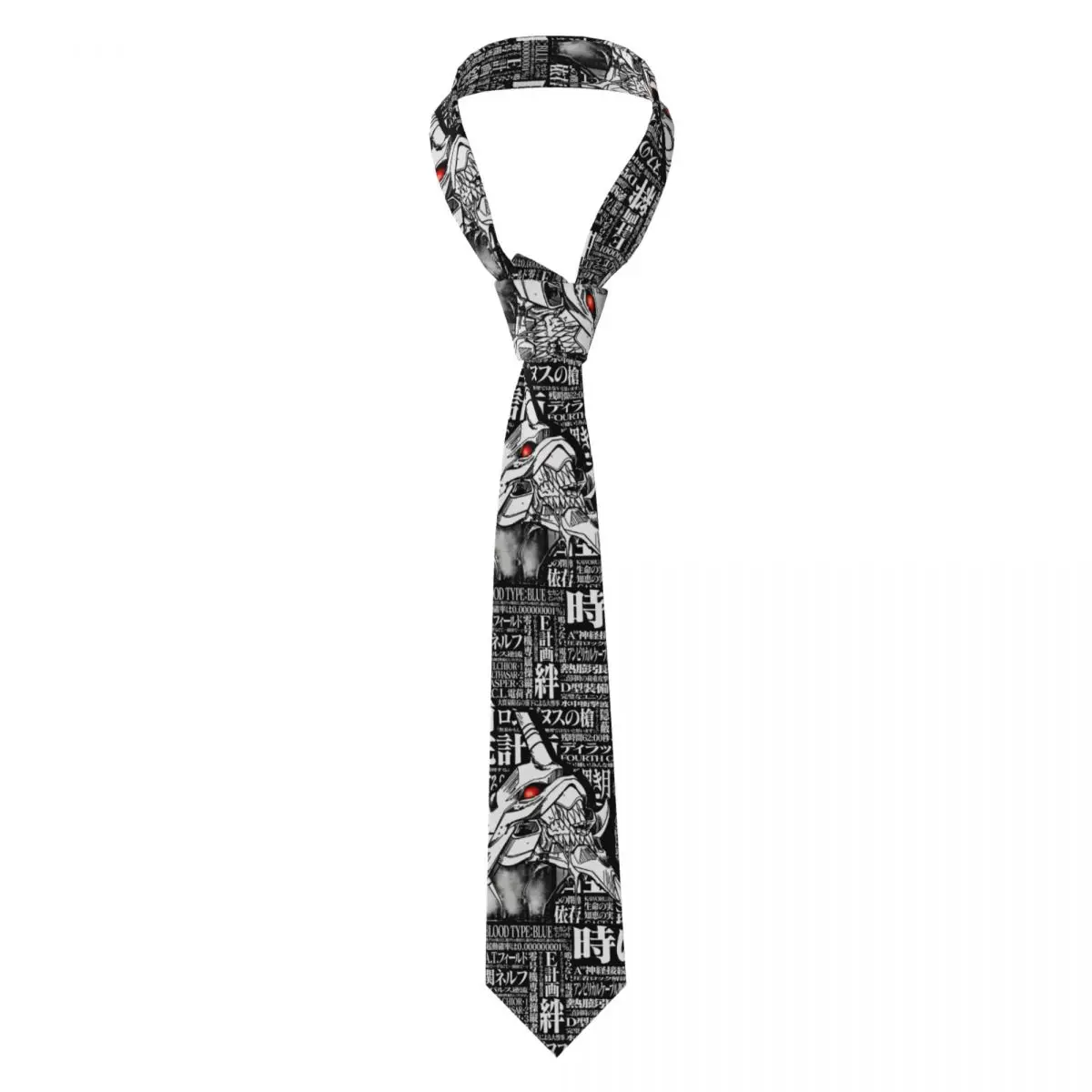 

Custom Fashion Japanese Anime E-Evangeliones Necktie for Men Silk Business Neck Ties