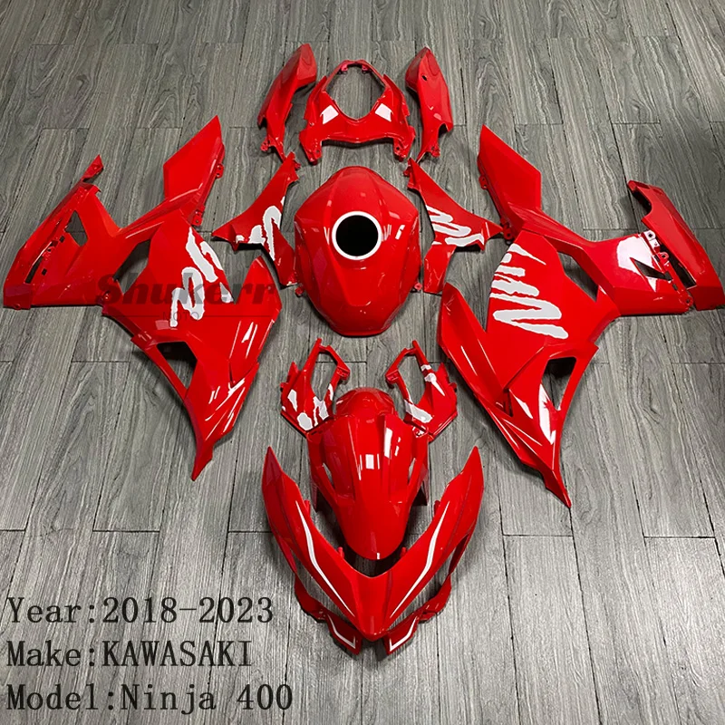 

Shukerr Moto Abs Plastics Full Fairings Kit for Kawasaki Ninja400 Ex400 Ex Ninja 400 2018 2019 2020 2021 2022 2023 Red White