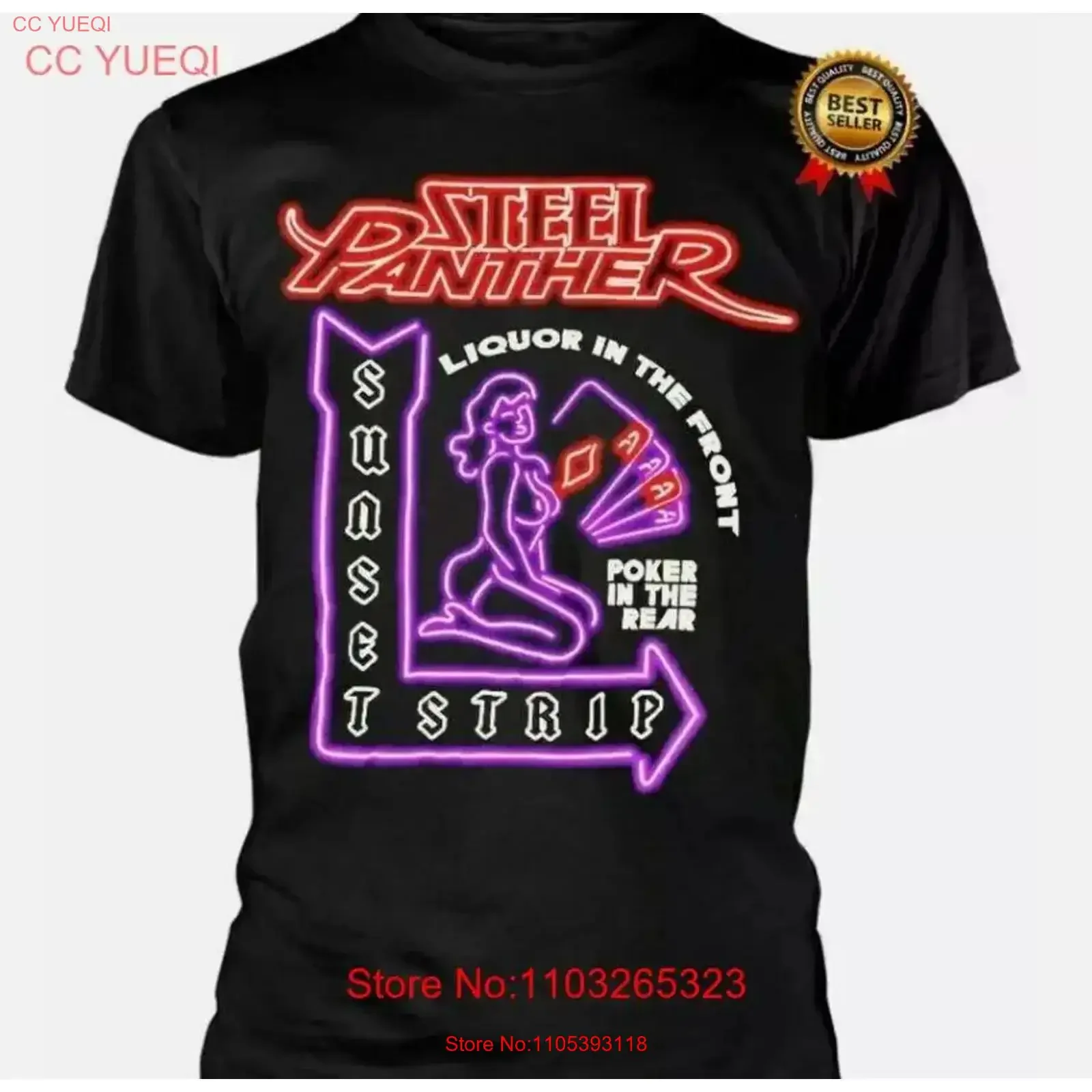 Steel Panther _Sunset Strip Neon Cotton All Size S 5XL T Shirt vintage Washed Versatile Stylish fashion designer clothes