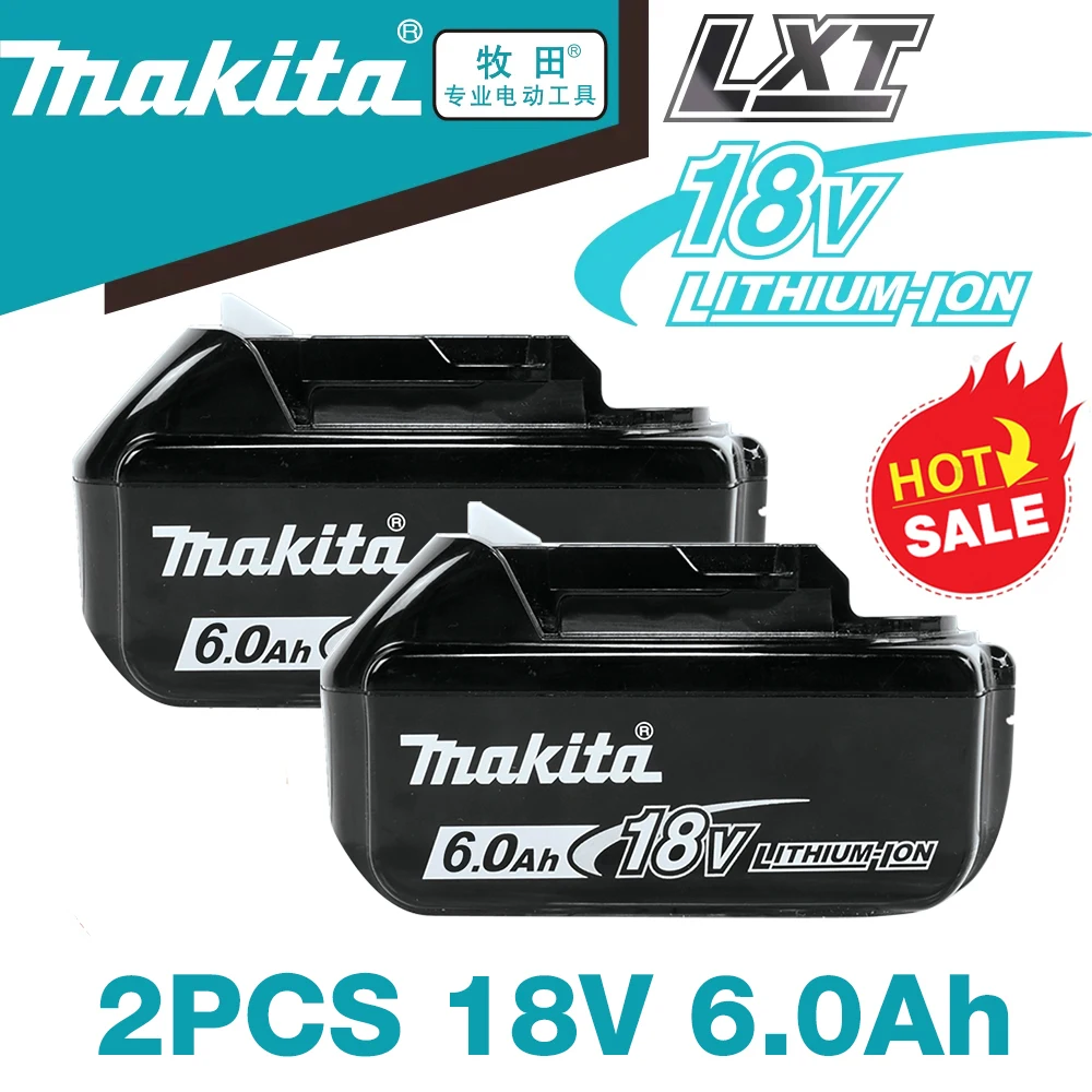 NEW Makita 18V 9000mAh 15C Rechargeable Power Tools Battery With LED BL1830 BL1850 BL1860 Battery Charger Set With Working Light