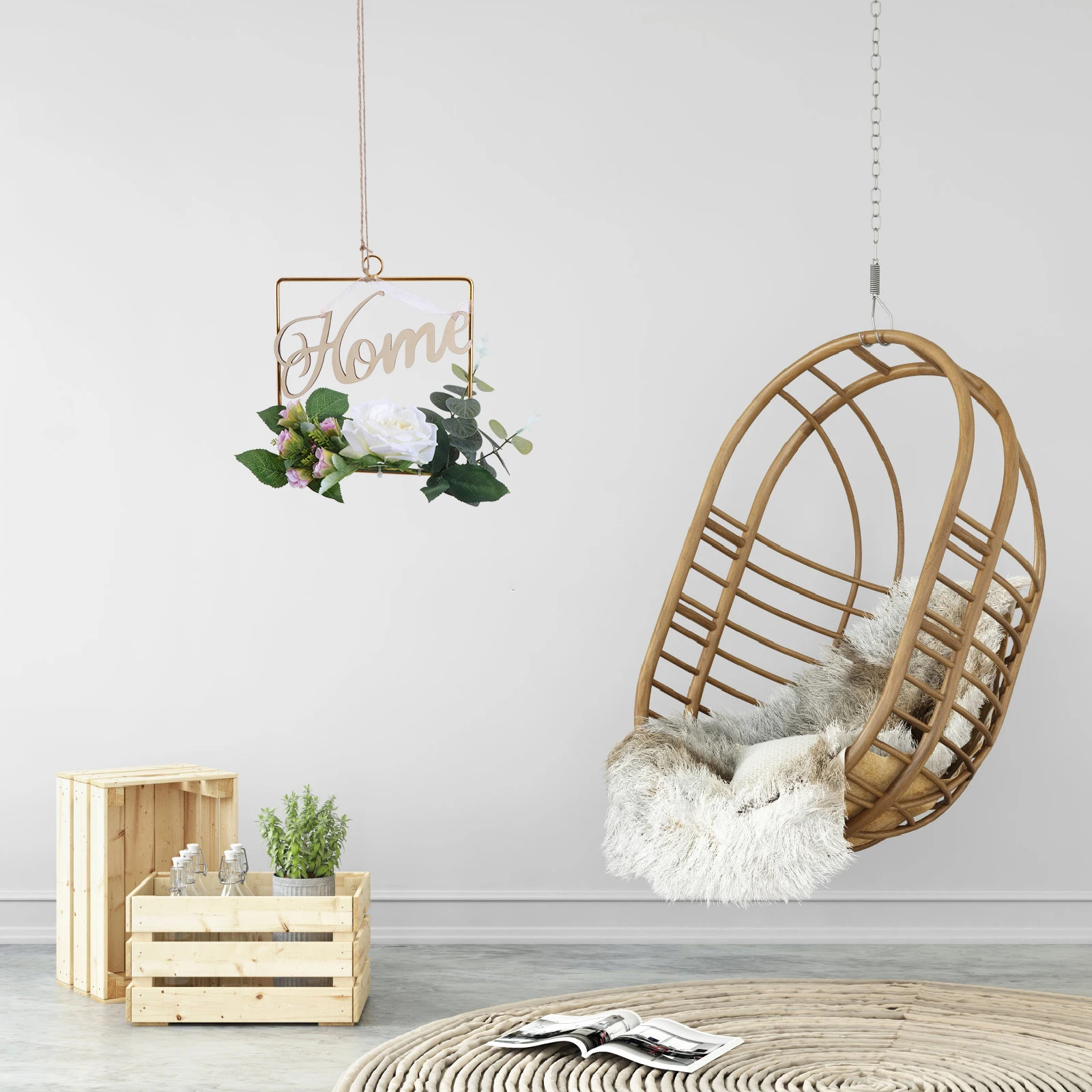

Metal Wall Hanging Flowers Home Decoration Wedding nament Nordic Design Craftsmanship Fake Flower Pendant