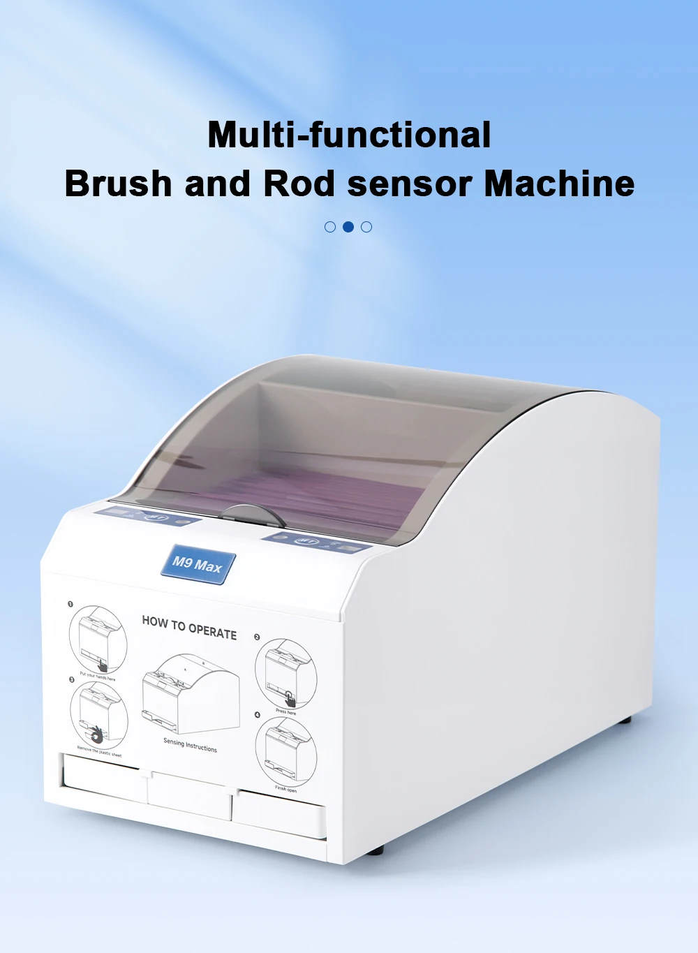AZDENT Zahnbürsten-Spender Automatische Maschine M9 Max Sync-Sense 2-in-1 Multifunktionaler Bürstenhalter mit Sensor und 1000 Bürsten – Detail 1
