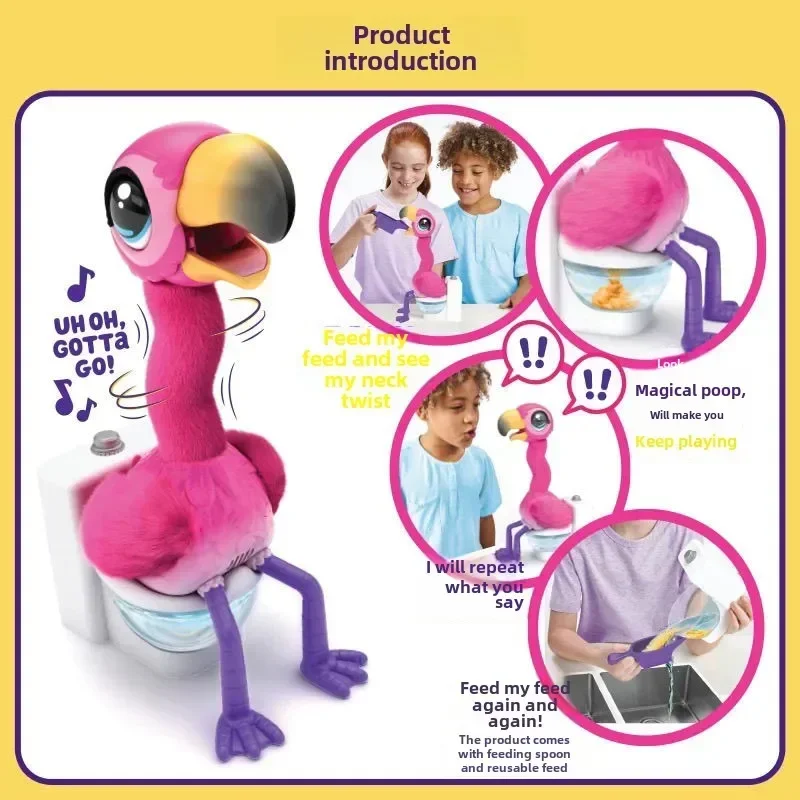 Genuine Flamingo Pooping Sounding Toys Internet Celebrity Same Electronic Pet Children's Toy Gifts