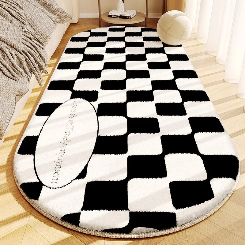 Minimalist Bedroom Plush Carpet Soft Fluffy Washable Floor Mat_voghion.com