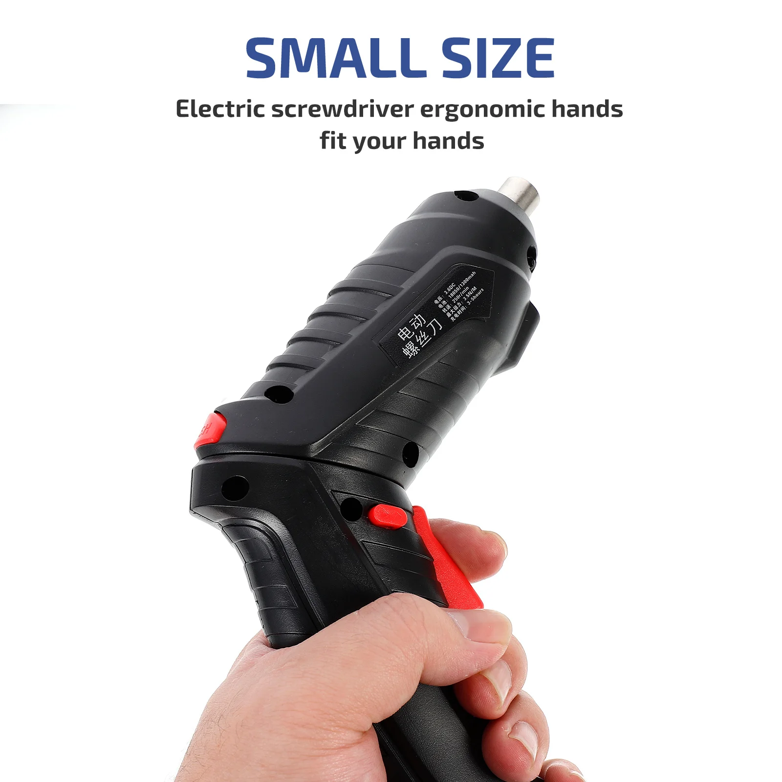 

Electric Screwdriver Kit Rechargeable Cordless Usb Chargeable Led Light Compact Ergonomic Handle Home Use Tools For Furniture