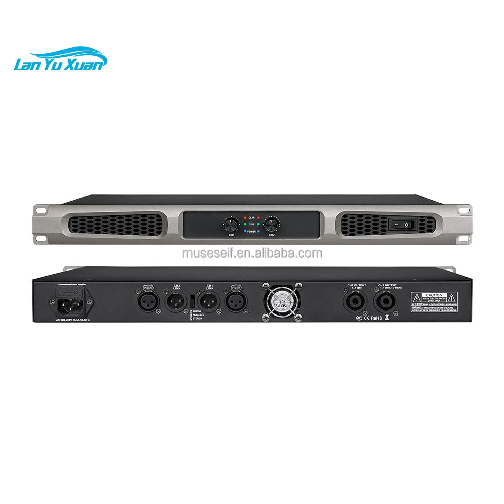 

E/AM26 New High Quality 2 Channel 1U Stage Main Power Amplifier 600W*2 Power Amp Class d Audio Amplifiers