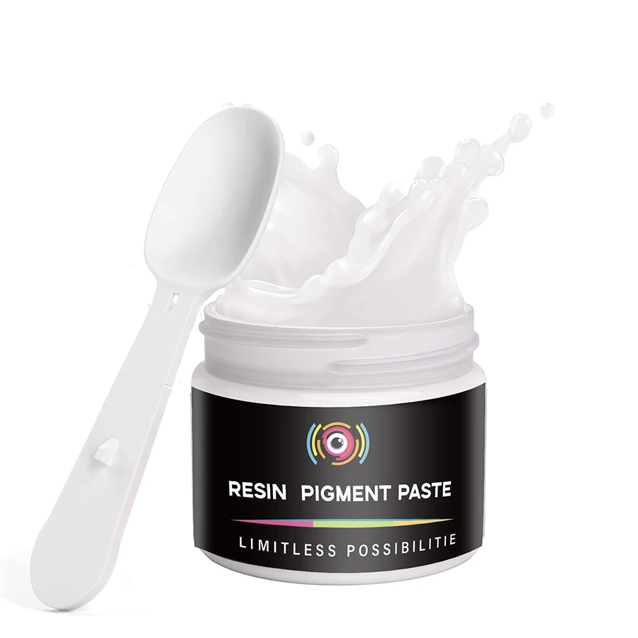 Resin Pigment Paste - 1.76 oz (50 ml) Epoxy Resin Dye, High-Concentration, Easy-to-Mix White Epoxy Pigment for Resin Coloring.