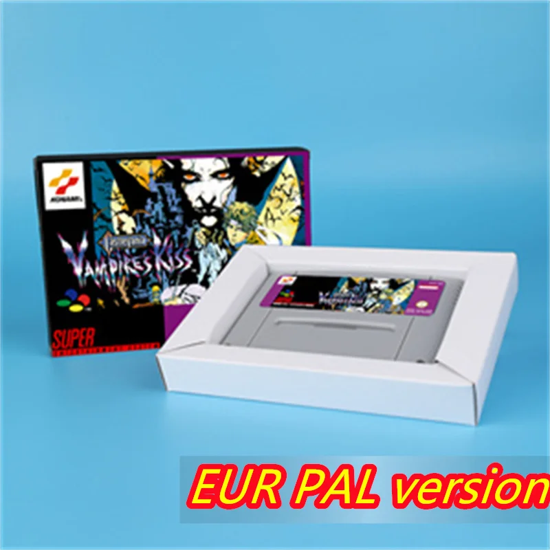 for Castlevania Vampire's kiss 16bit game card for EUR PAL version SNES video game console