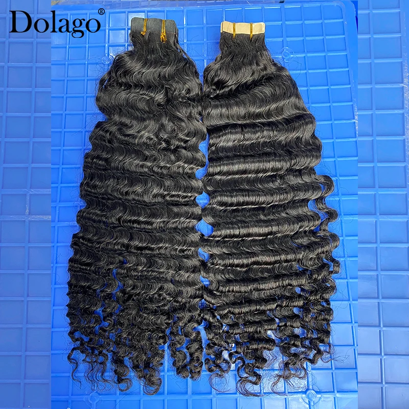 3B 3C Afro Kinky Curly Tape In Human Hair Extensions For Black Women Mongolian Virgin Kinky Curly Tape Ins Microlinks Extensions