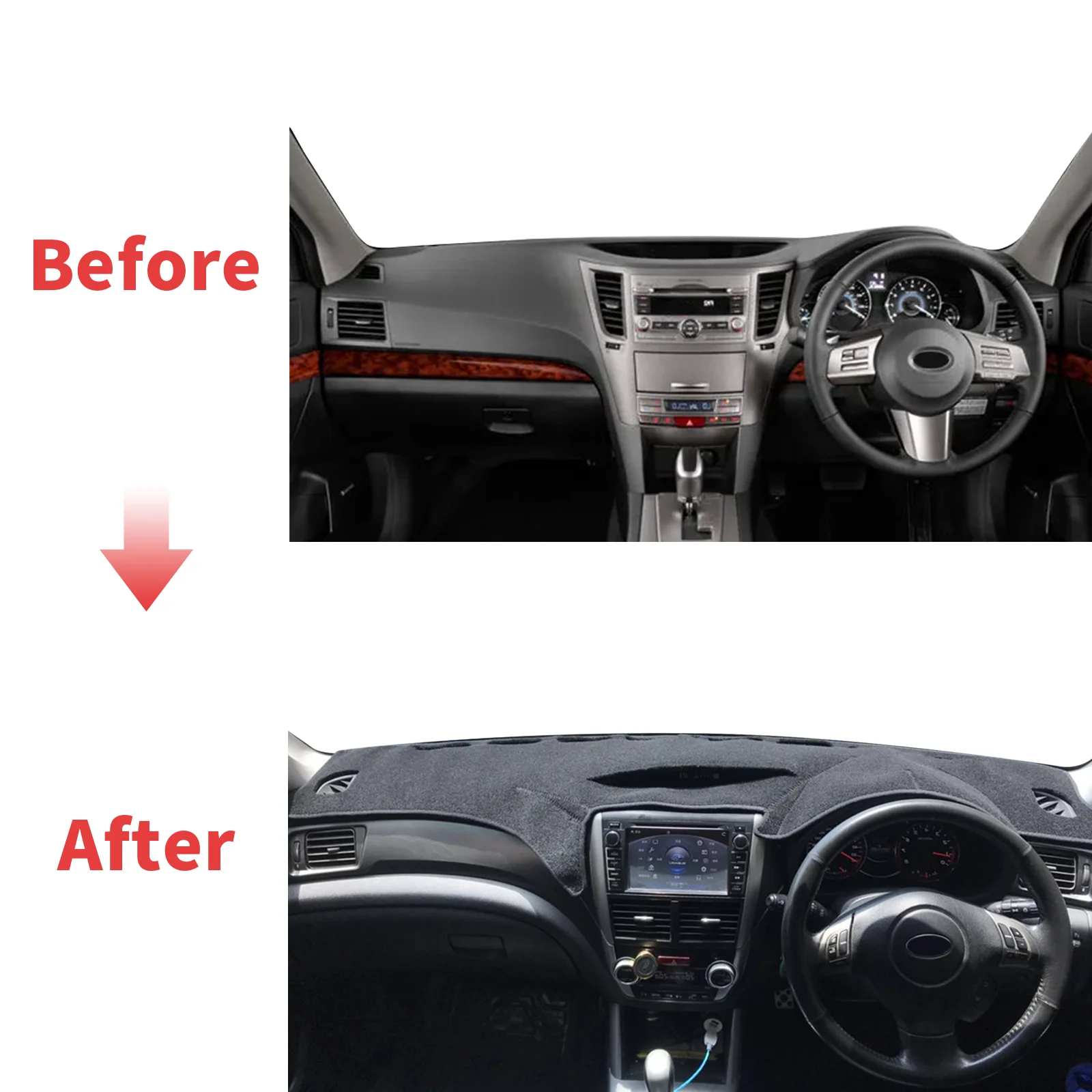 fit for Subaru Outback Legacy Liberty 2010-2014 Car Accessories Dashmat Dashboard Cover Pad DashMat Sunshade Protective Carpet