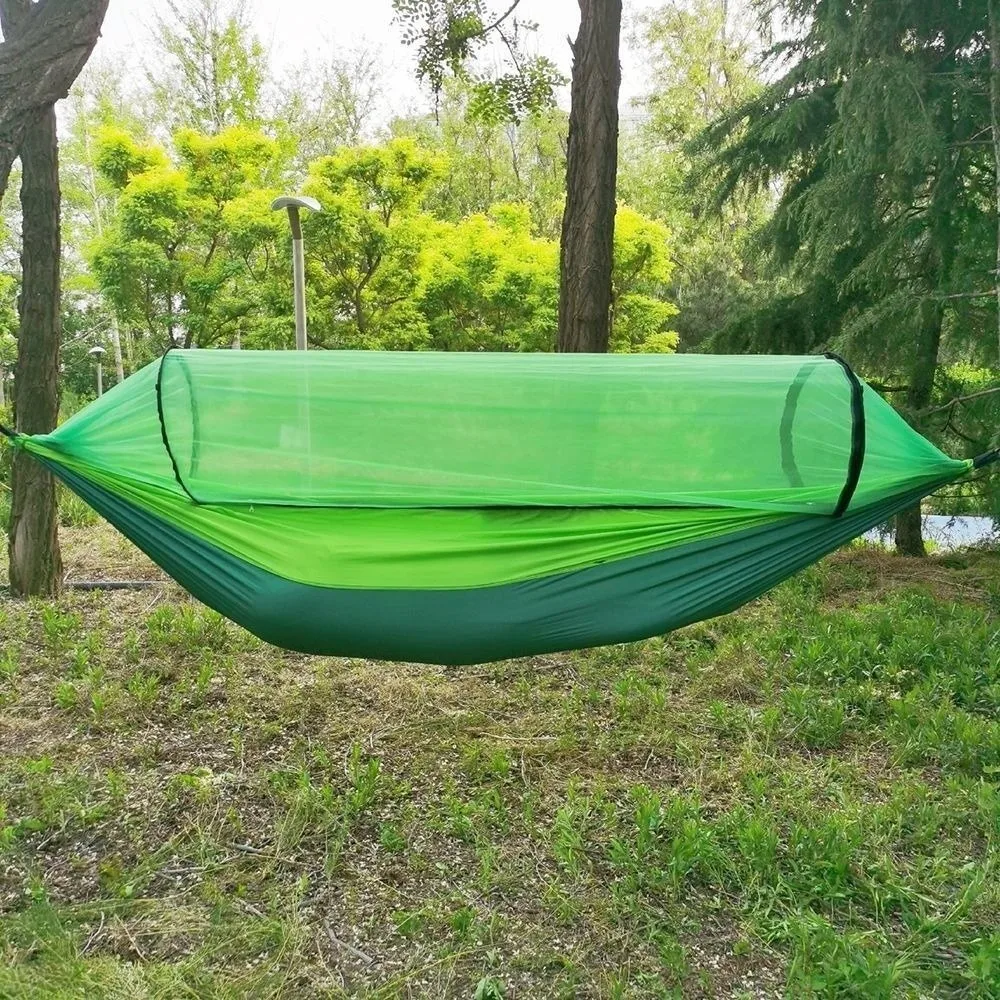 Anti-Mosquito Mosquito Net Hammock Ultra-Light Anti-Rollover Camping Hammock Breathable Nylon Outdoor Hammock Outdoor Activities
