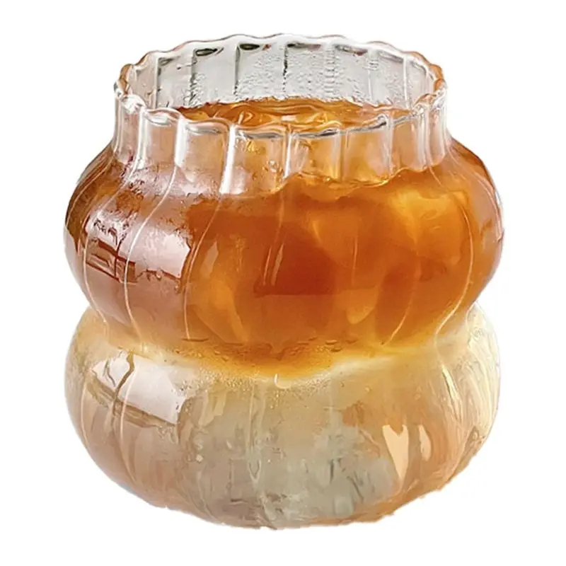 

PZHI-6PCS Glass Cup Heat-Resistant Tumbler Drinkware Transparent Tea Juice Milk Coffee Mug Home Water Glasses Mug, Durable D