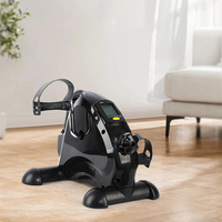 Mini Exercise Bike Mini Pedal Bike Anti Slip Foot Pedal Exercise Machine Adjustable Under Desk Bike LCD Display for Leg Training