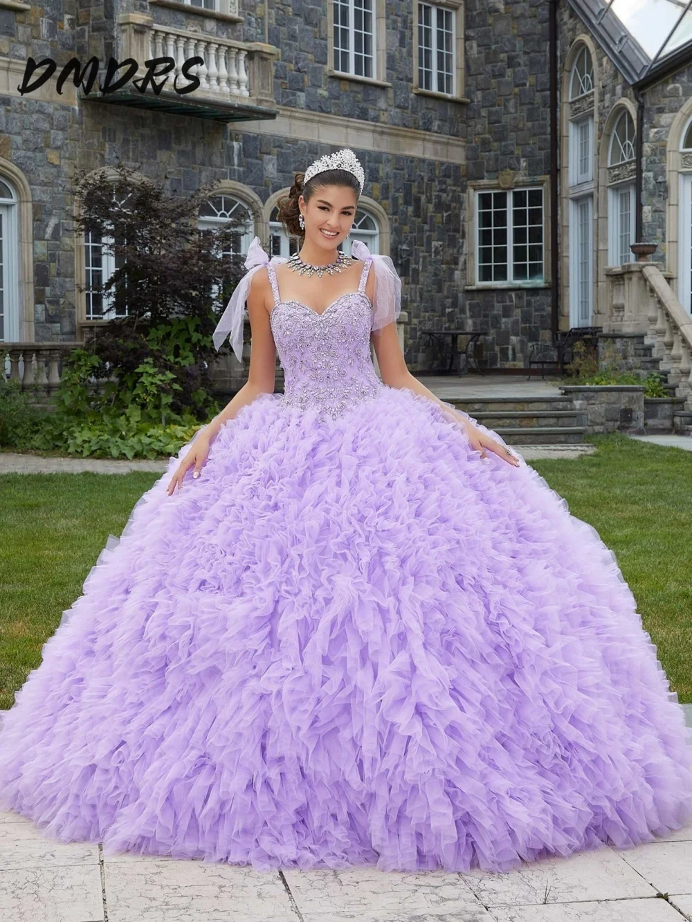 

Charming Spaghetti Strap Quinceanera Dress 2025 Sexy Sleeveless Party Dress Shiny Tulle Elegant Party Ball Gown 16 Customized