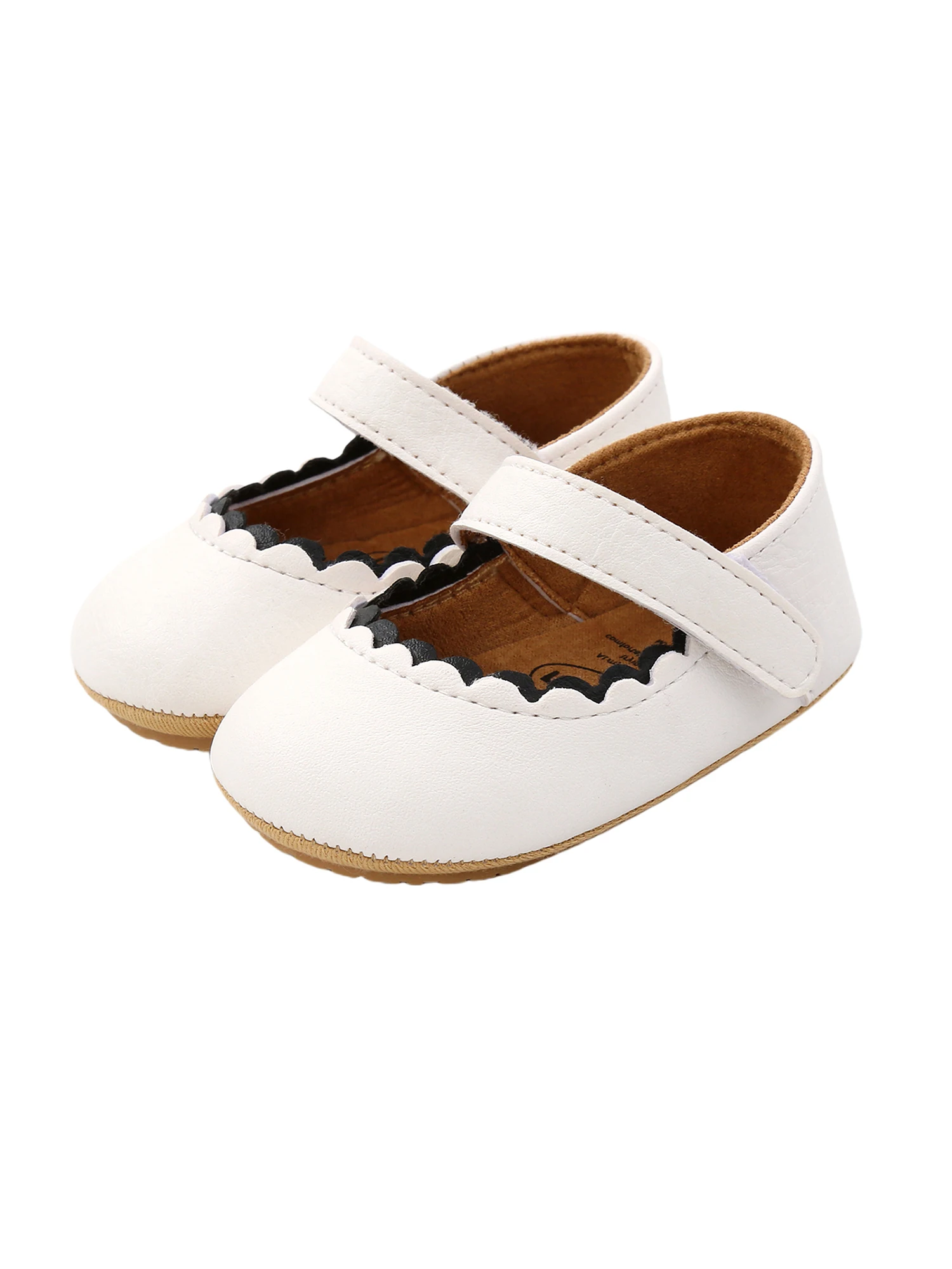 

Newborn Princess Shoes Toddler Prewalker with Hook and Loop (White Brown Black Papayawhip Lemon Yellow)