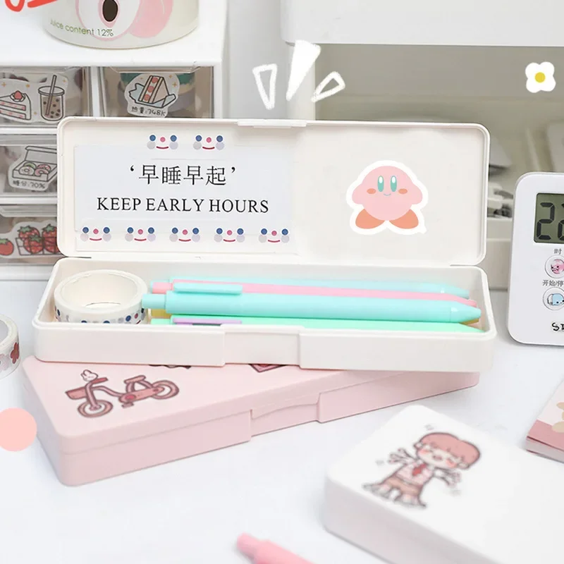 100 قطعة من ملصقات ألعاب Kawaii Kirby Anime لوح التزلج والثلاجة والجيتار والكمبيوتر المحمول والدراجات النارية والسفر اللطيفة على شكل رسوم كرتونية للأطفال هدية ملصق