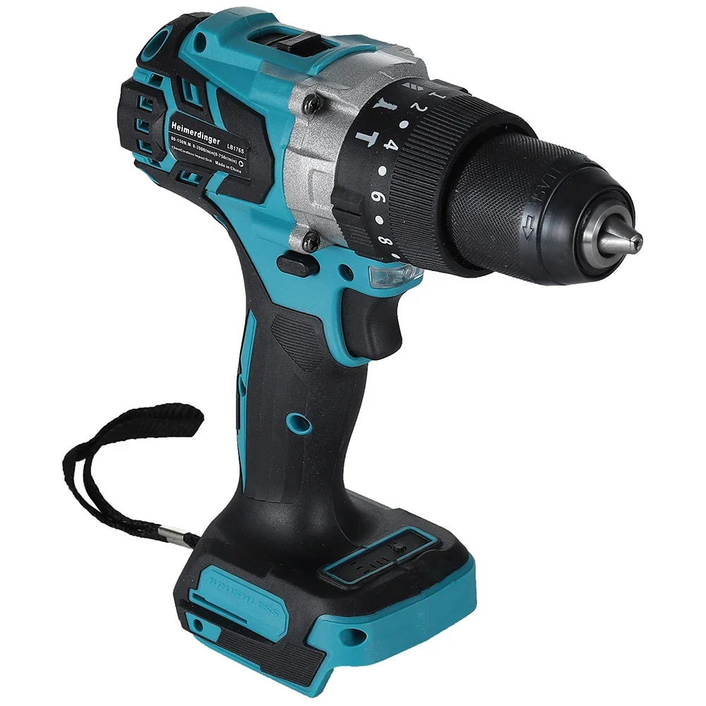 

【Professional Grade】Brushless Cordless Impact Drill, 1300 In-lb(150N.m) Torque Electric Drill, 1/2" Driver Drill,2 Variable Spee