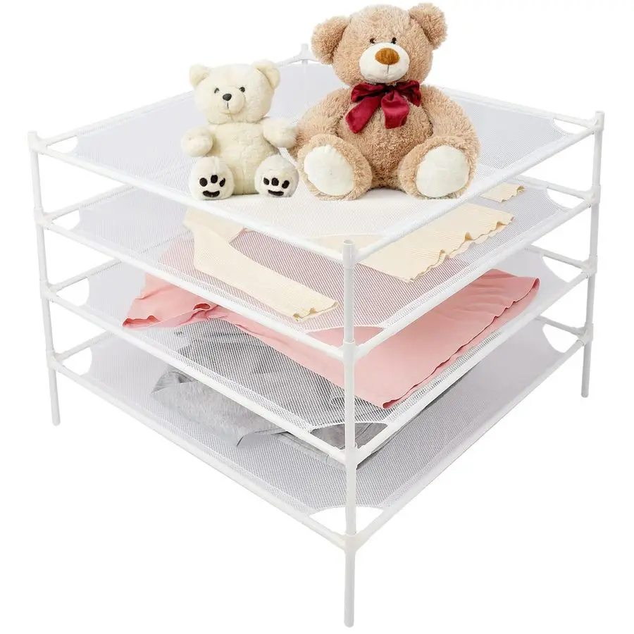 

Плоская сушилка для одежды, металлическая сетчатая сушилка для белья с резиновыми ножками, штабелируемая сушилка для одежды для Ar