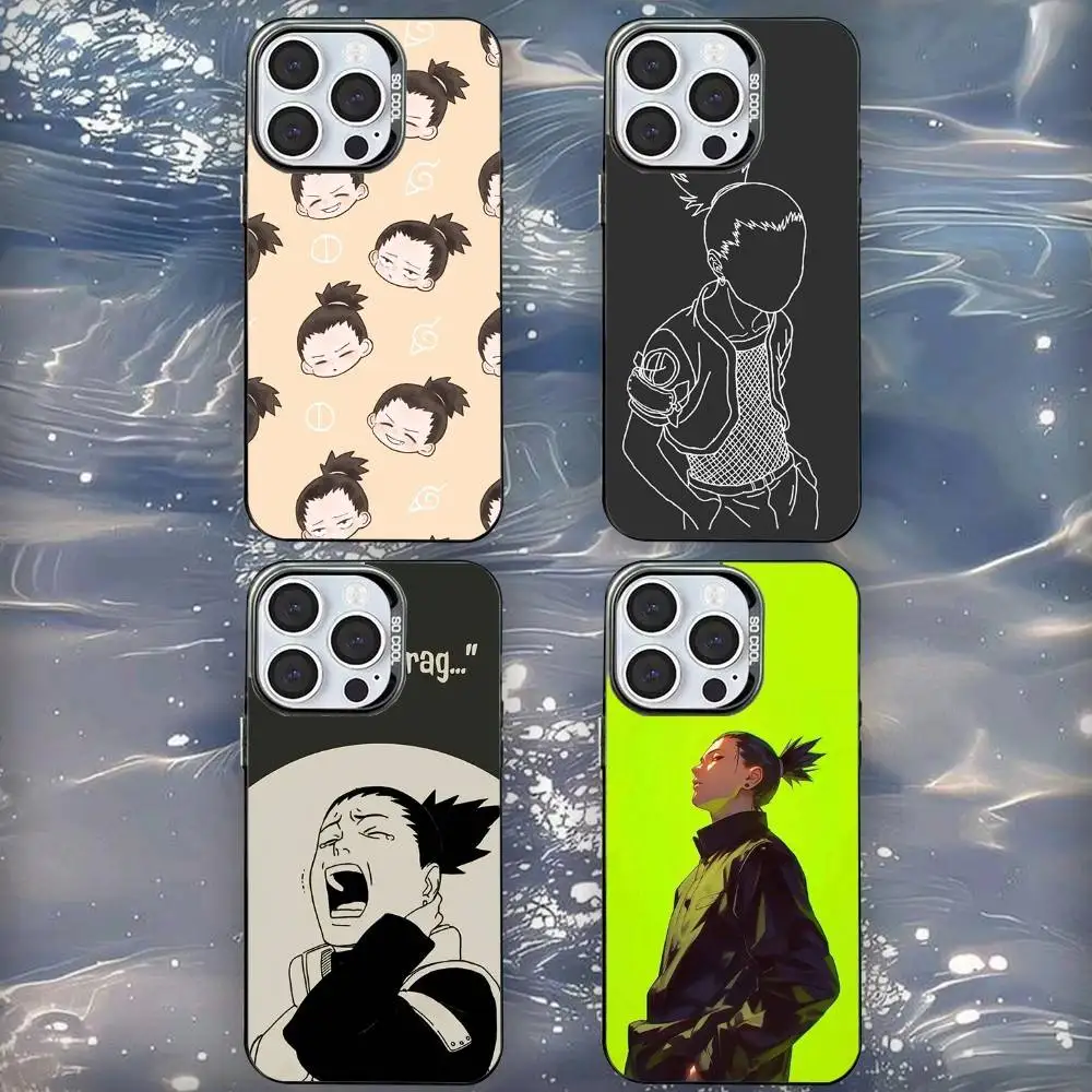 

Anime N-Naras S-Shikamaru Phone Case For iPhone 16,15,14,13,12,11,Mini,Pro,SE,XS,MAX Black Matte Shockproof Cover