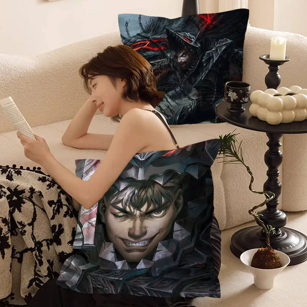

Чехол для подушки с изображением Гатса из аниме «Берсерк», декоративный чехол для дивана в стиле фермерского дома, 20 дюймов