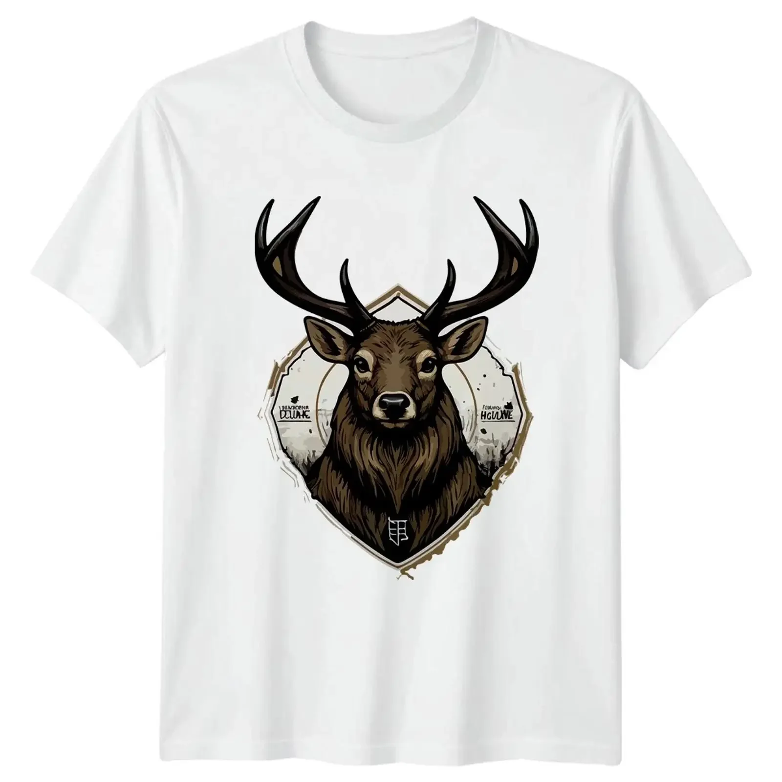 Majestätischer Rothirschkopf Natur Herren T Shirt Hirsch Jagd Vatertag Geschenk für Ihn vintage Washed Versatile Unisex Soft