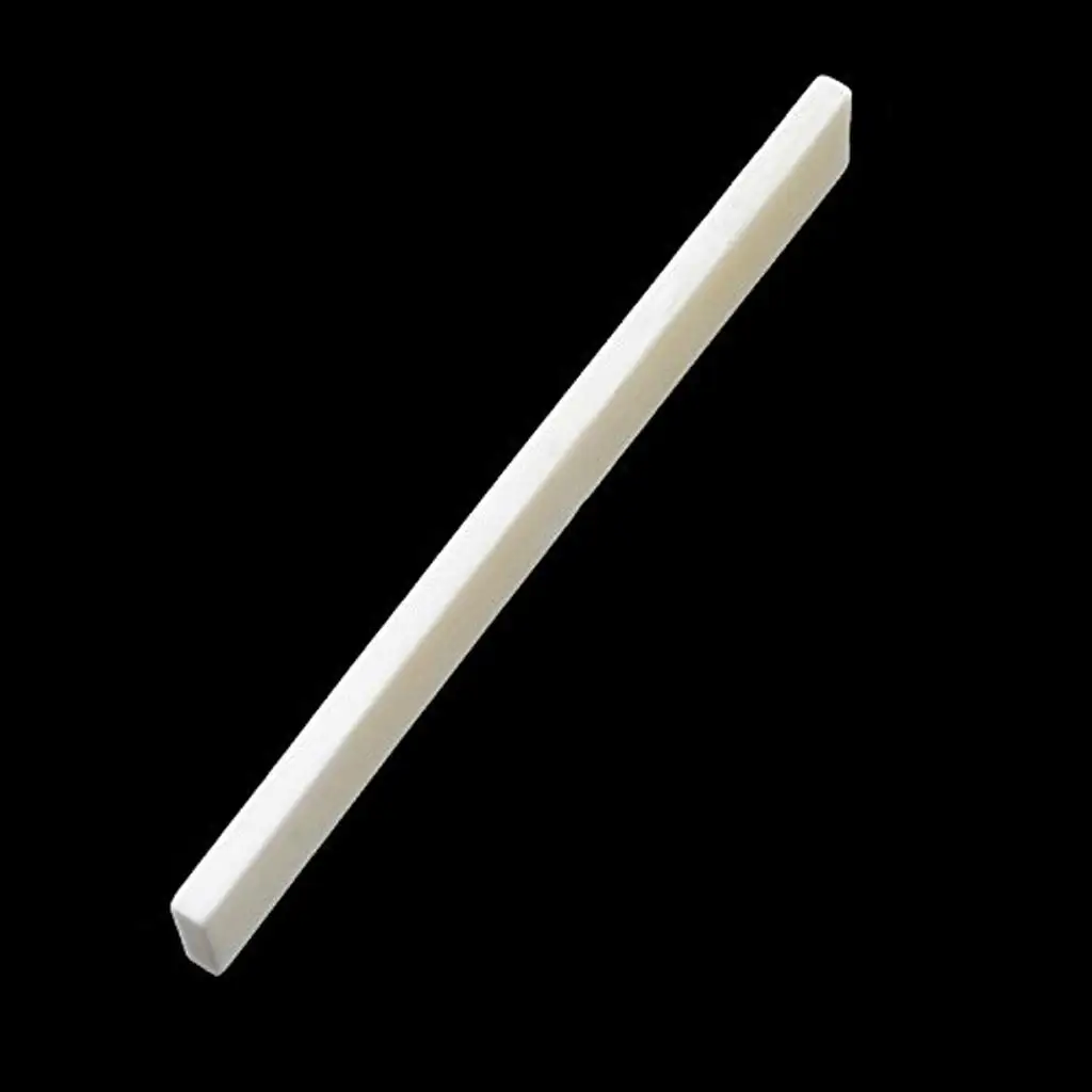 Unbleached Bone Nut Pack 6 Pieces Guitar Bass Banjo Nut Acoustic Replacement for Classical Mandolin Ukulele Luthier