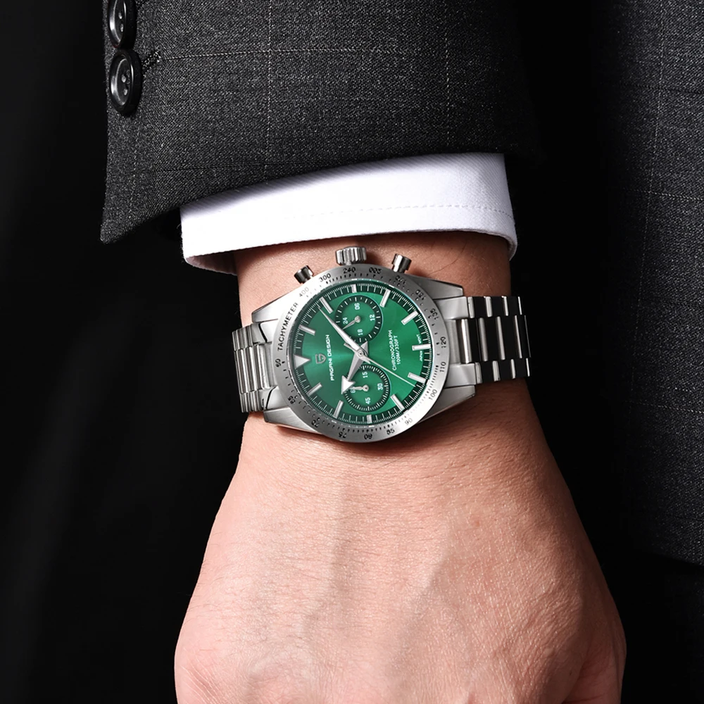 PAGANI DESIGN Uhr Herren Luxus Quarz Herrenuhr PD1766 VK63 Uhrwerk Saphirglas Wasserdicht Edelstahl Herrenuhr