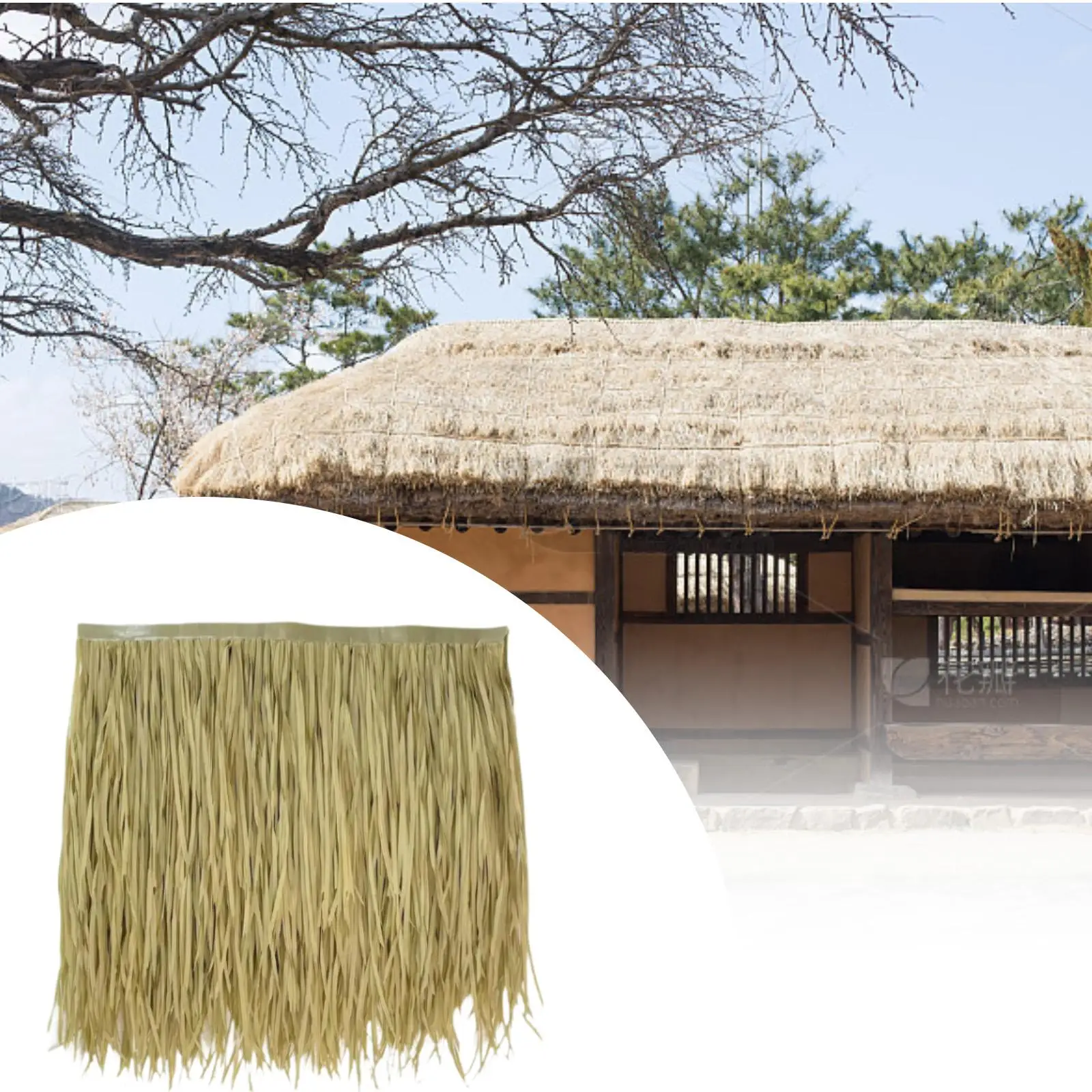 Thatch Roof Roll,Duck Blind Grass,Fence Party Patio Shade Patio Umbrella DIY Projects Grass Skirting Roof,Tiki Hut Thatch