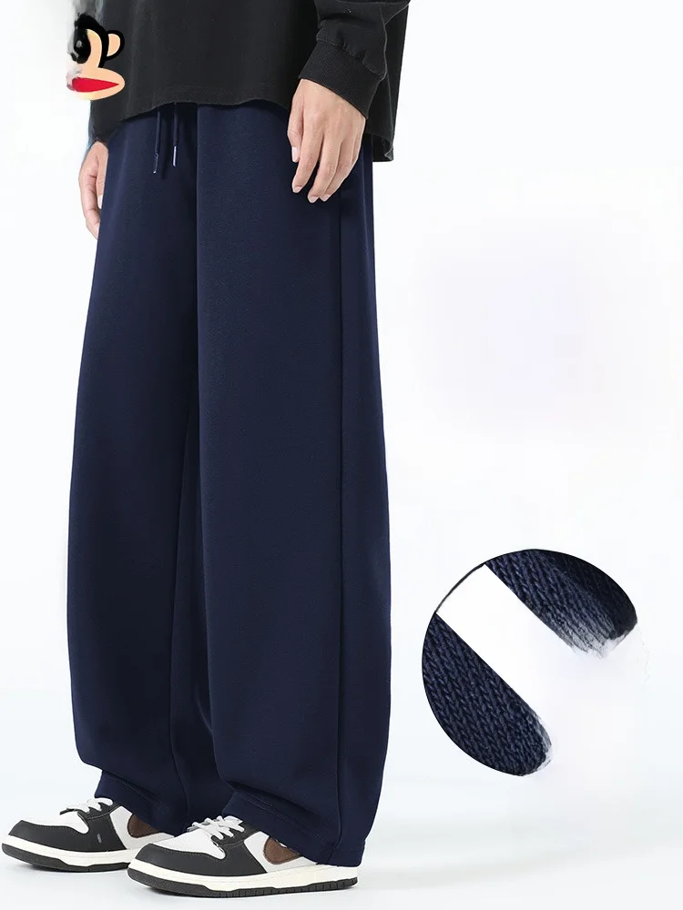 

Fce Lined Thiened Loose Straight Leg Casual Pants Men's Autumn Winter Warm Long Trousers American Sle Cotto...