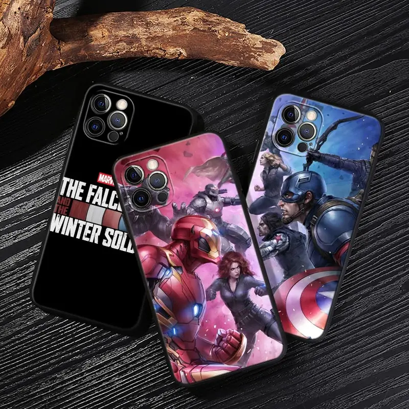 

Marvel Case For iPhone 17 16 15 14 13 12 11 Pro Max Plus Ironman Captain America Back Cover For iPhone 17 Pro 17E Air 16e Funda