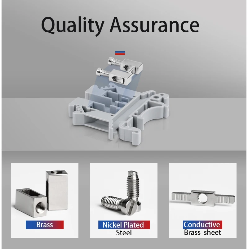 10Pcs Din Rail Terminal Block UK-2.5B Wire Electrical Conductor Universal Connector Screw Connection Strip 2.5mm²