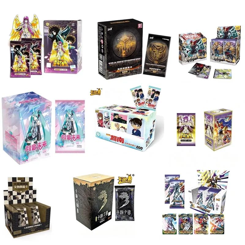 Tarjetas Coleccionables de Anime KAYOU, Saint Seiya, Transformers, Marvel, Conan, Hatsune Miku, Ultraman, Caja de Sobres de Tarjetas Coleccionables, Juguete de Regalo para Niños