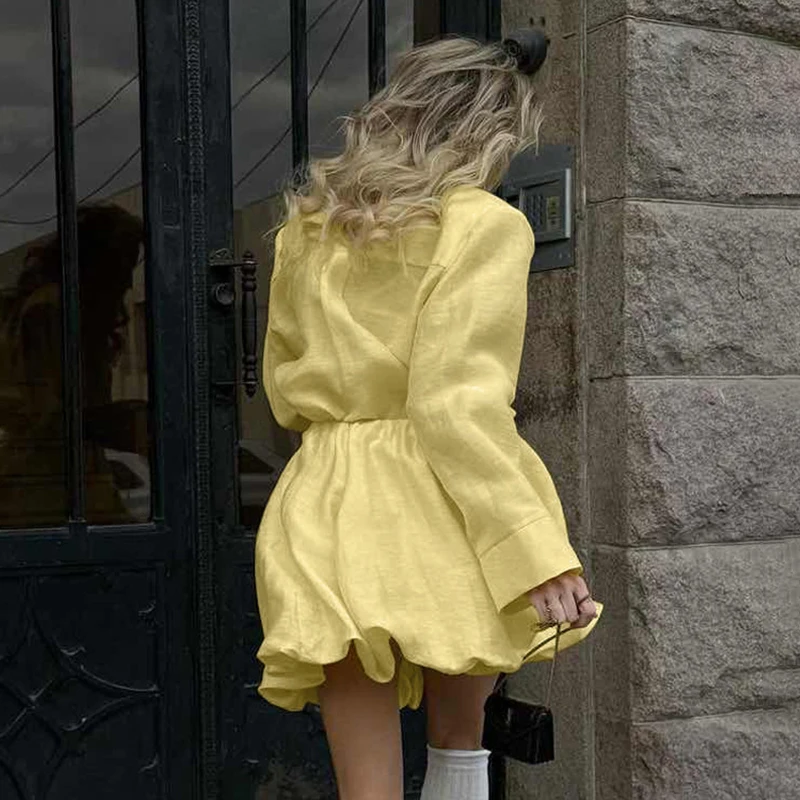 Tuularose Solid Shirt Skirt Set For Women Lapel Single Breasted Top High Waist Skirt Set Female Casual Loose Fashion Skirt Set