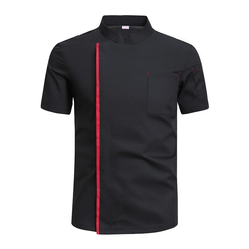 New Style Short Sleeve Chef Uniform For Men Women Cook Clothes Kitchen Wear Restaurant Hotel Food Service Chef Shirt Coat Apron