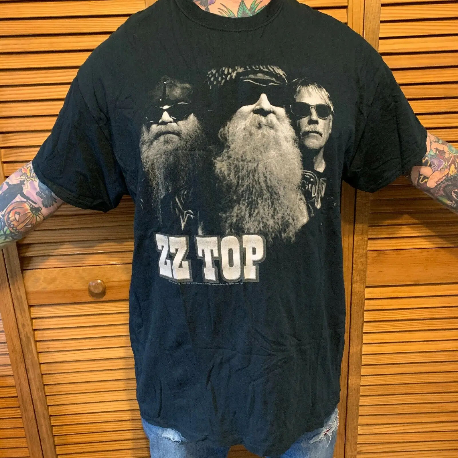 ZZ Top Tour 2014 XL T Shirt Official Merch Billy Gibbons Dusty Hill Frank Beard long or short sleeves