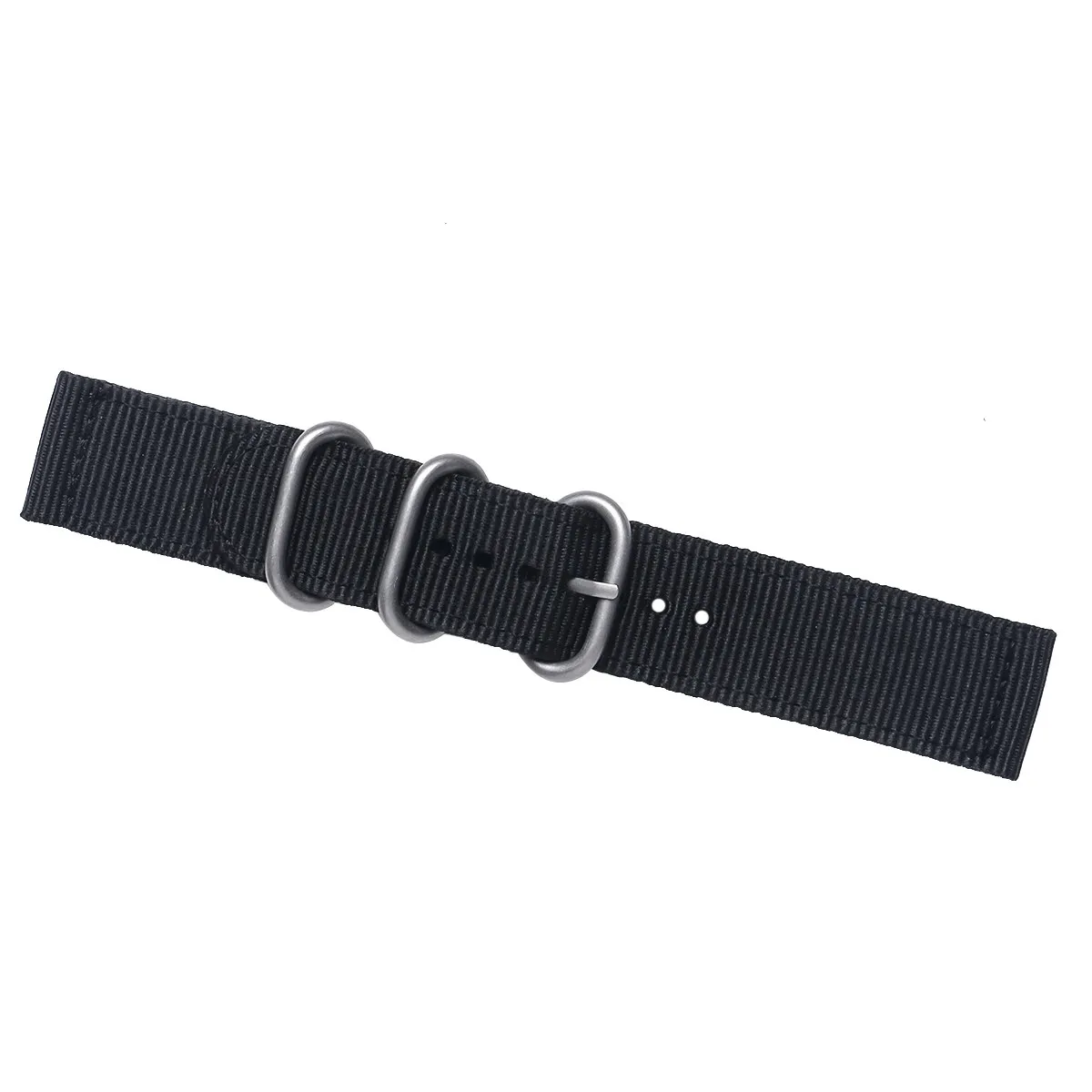 24Mm Nylon Watch Strap Strong Endurance Seamless Design Sweat Resistant Secure Fit Watch Band for Gym Swim Hiking Black
