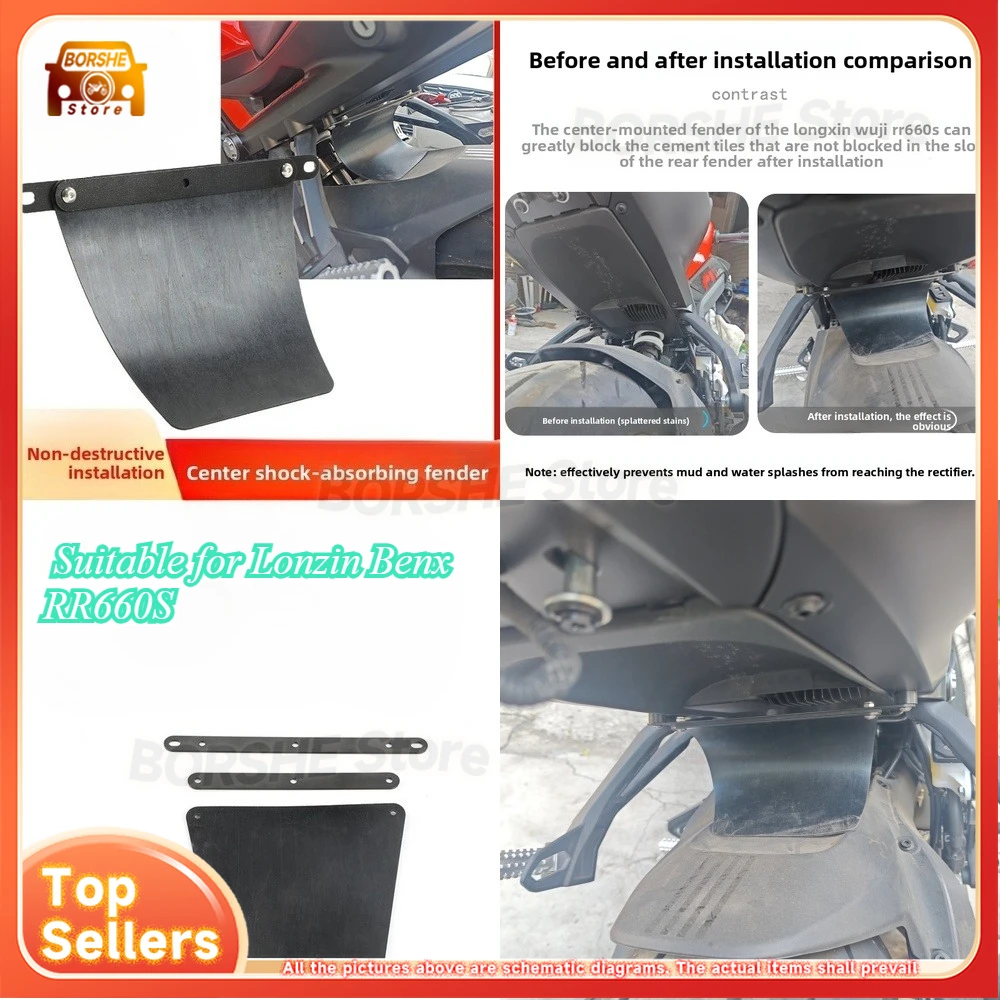

Rear Mudguard Protector Suitable for Lonzin Benx RR660S Motorcycle Mid Rear Shock Modification Part