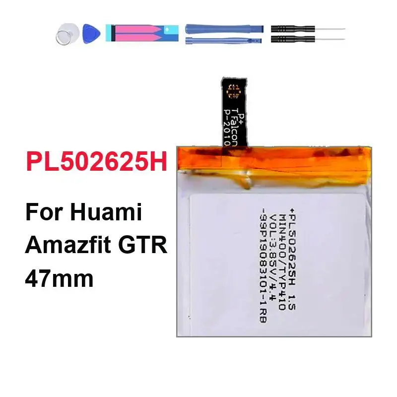 Smart Watch Battery PL502625H For Huami Amazfit Gtr 47mm A1901 A1902 410mAh Prolonged Performance