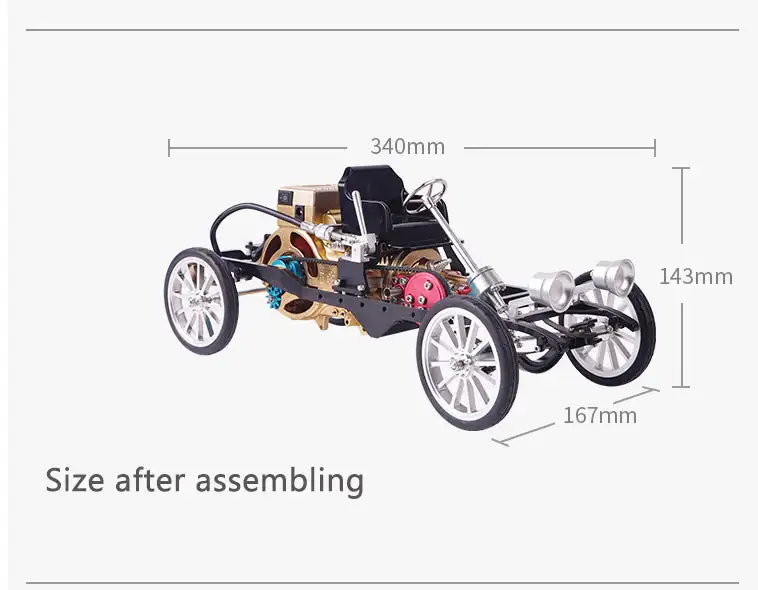 組み立てられたクラシックな車のレプリカ,技術,プレミアムな日曜大工の機械モデル,複雑なデザイン,耐久性のある構造