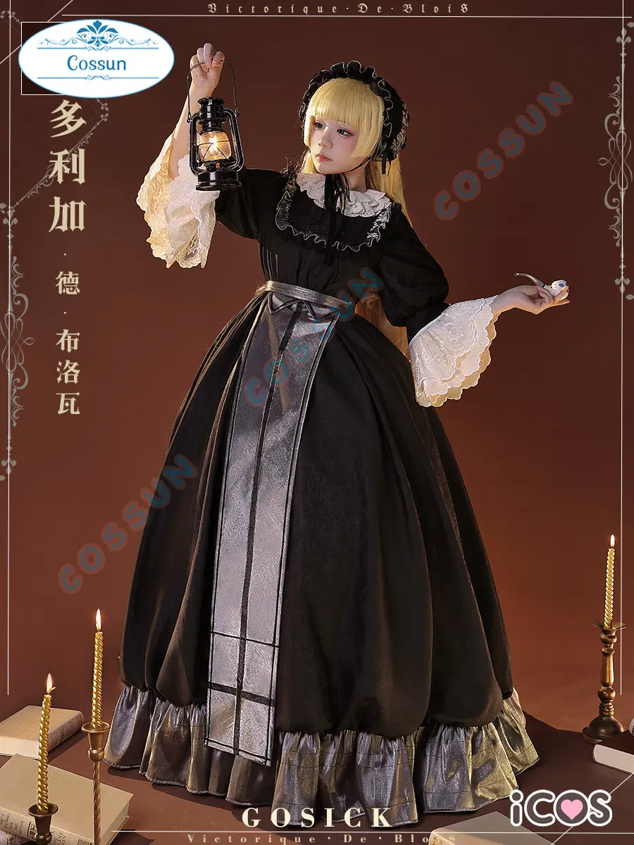 

Game Victorique GOSICK Cosplay Costume Victorique De Blois Dolls Gothic Lolita Dress Party Uniform Halloween Women Lolita