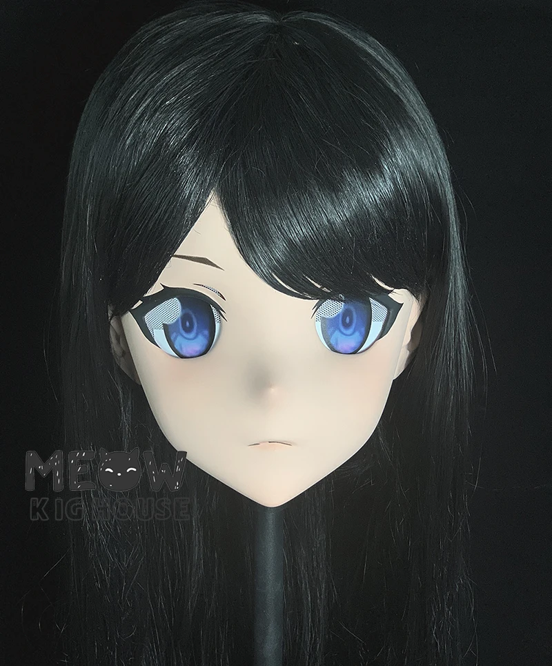 

(MEO554) Customize Handmade Full Head Lockable Crossdress Male to Female Japanese Cartoon Anime Game Character Kigurumi Mask