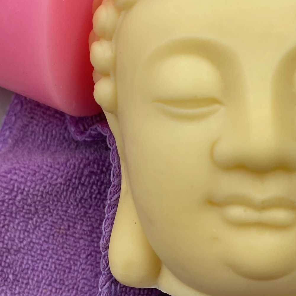 Big Buddha Head Silicone Molds for Candle Making, Scented Wax Mould, Aroma Gypsum, Resin Crafts Decorations, Conrete Mold