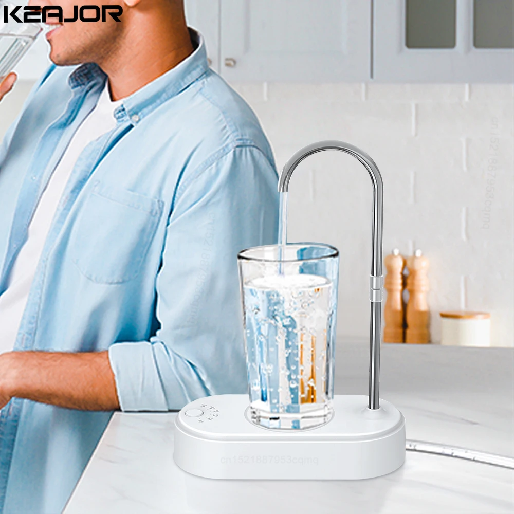 Electric Water Gallon Bottle Pump Automatic Water Dispenser Smart Desktop Water Bottle Pump Rechargeable Drinking Water Machine