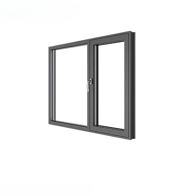 Slim, narrow tilt and turn windows with screens Hurricane-proof casement windows
