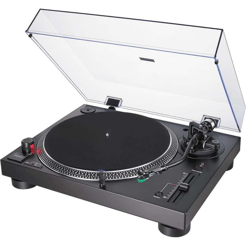 AT-LP120XUSB-BK Direct-Drive Turntable (Analog & USB), Fully Manual, Hi-Fi, 3 Speed, Convert Vinyl to Digital